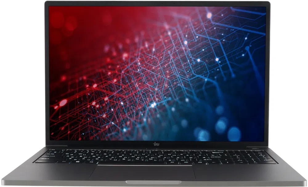 Ноутбук IRU Strato 16ALMR Core i5 12450H 16Gb SSD256Gb Intel UHD Graphics 16" IPS FHD (1920x1200) Windows 11 Pro grey WiFi BT Cam 5400mAh (2142315)