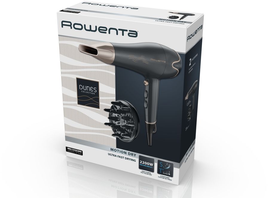Фен Rowenta CV5707F0 2200Вт серый/золотистый (1830008149)