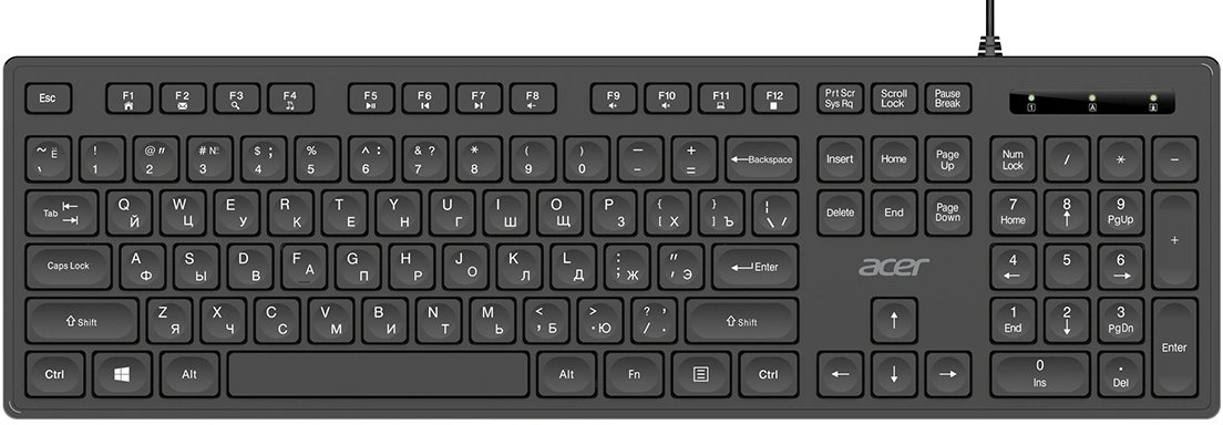 Клавиатура + мышь Acer OCC504 клав:черный мышь:черный USB Multimedia (ZL.ACC11.00M)