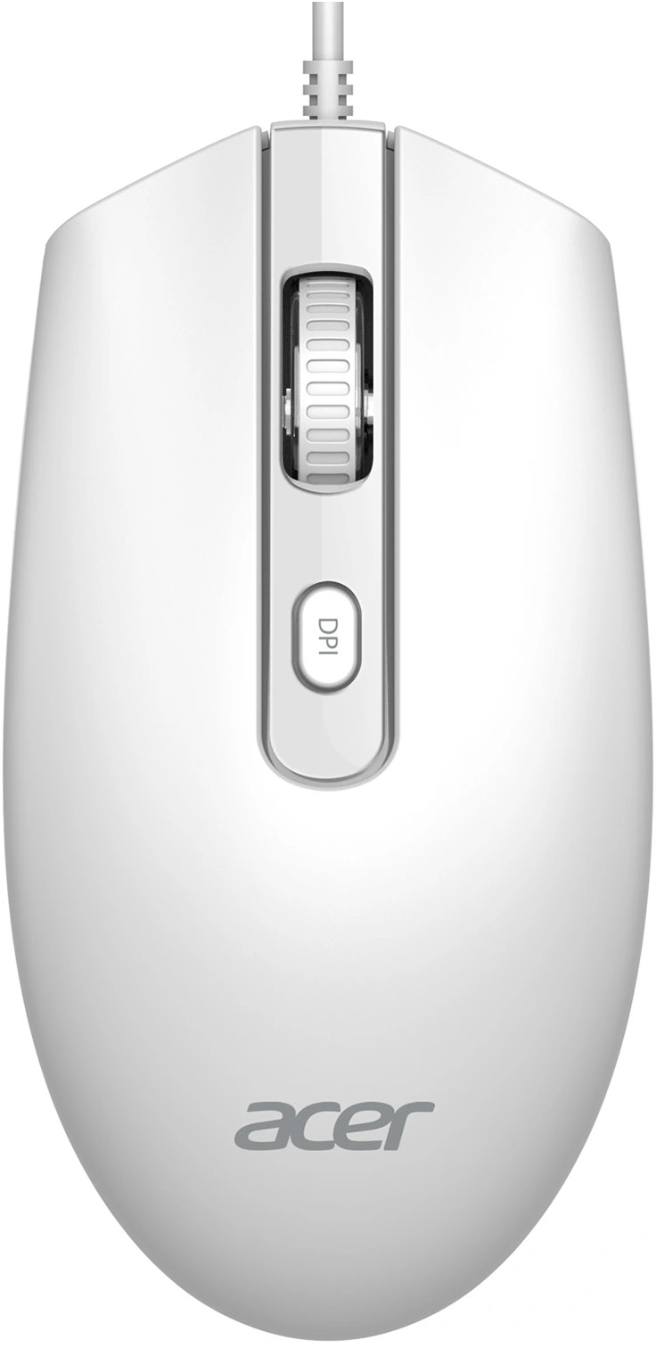 Клавиатура + мышь Acer OCC504 клав:белый мышь:белый USB Multimedia (ZL.ACC11.00N)