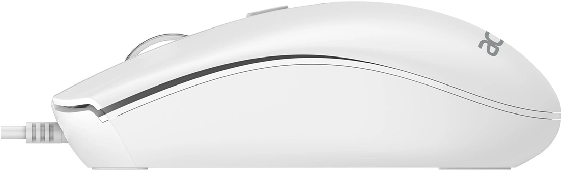Клавиатура + мышь Acer OCC504 клав:белый мышь:белый USB Multimedia (ZL.ACC11.00N)