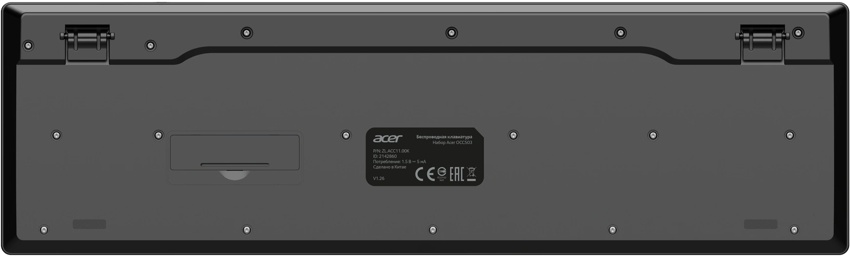 Клавиатура + мышь Acer OCC503 клав:черный мышь:черный USB беспроводная slim Multimedia (ZL.ACC11.00K)