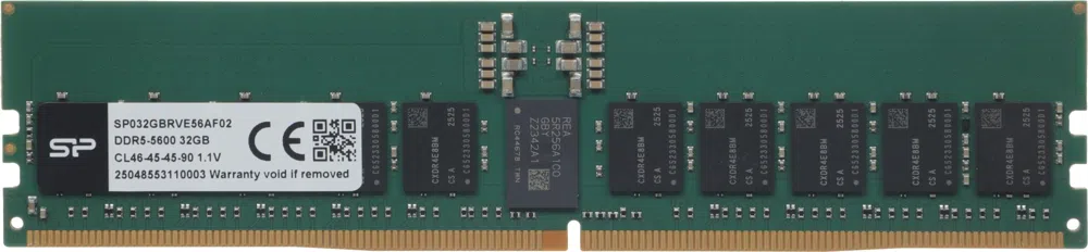 Память DDR5 Silicon Power SP032GBRVE56AF02 32Gb DIMM ECC Reg PC4-25600 CL46 5600MHz