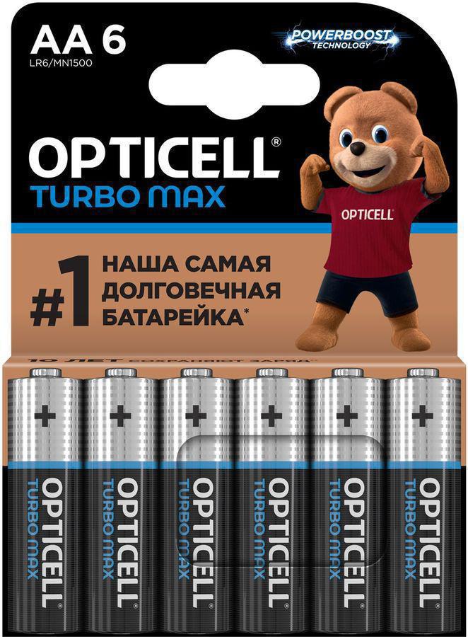 Батарея Opticell Turbo MAX LR6 AA (6шт) блистер