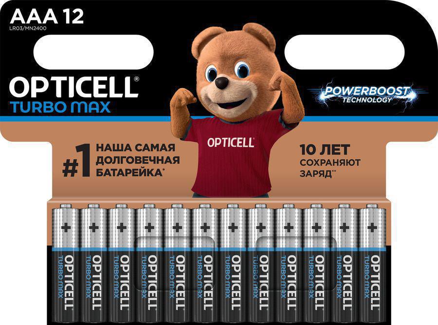 Батарея Opticell Turbo MAX LR03 AAA (12шт) блистер