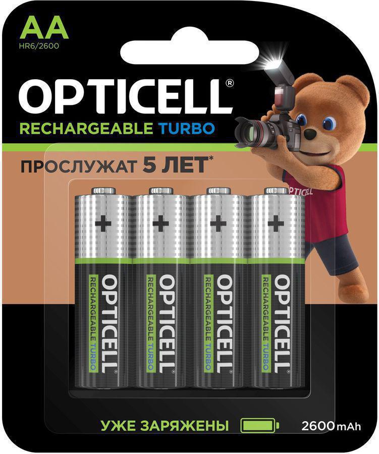 Аккумулятор Opticell Turbo 6080002 AA NiMH 2600mAh (4шт) блистер