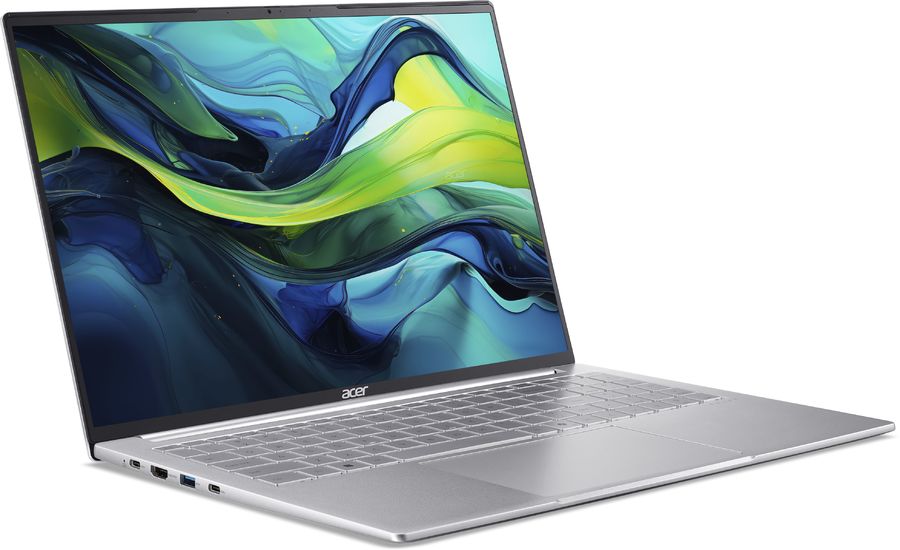 Ноутбук Acer Swift Lite SFL16-51M-54BL Core Ultra 5 115U 16Gb SSD512Gb Intel Graphics 16" IPS WUXGA (1920x1200) без ОС silver WiFi BT Cam 4810mAh (NX.D3UCD.002)