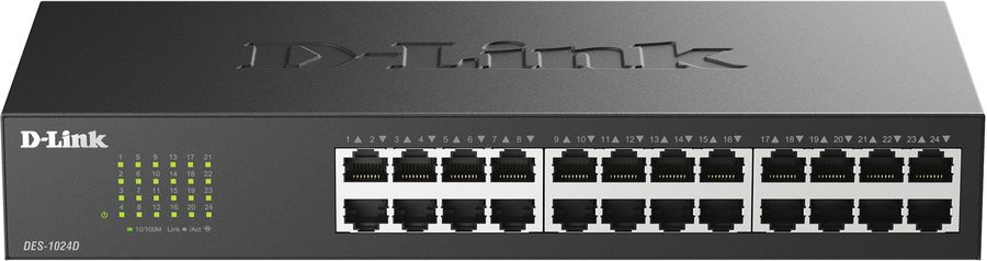 Коммутатор D-Link DES-1024D/H2A (L2) 24x100Мбит/с неуправляемый