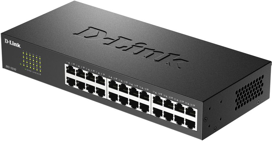 Коммутатор D-Link DES-1024D/H2A (L2) 24x100Мбит/с неуправляемый