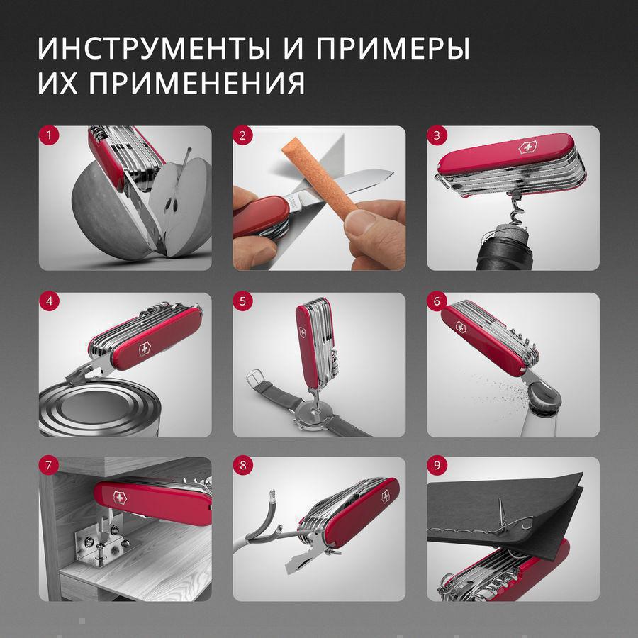 Нож перочинный Victorinox Evoke Alox (0.9411.D221) 136мм 5функц. синий/красный подар.коробка