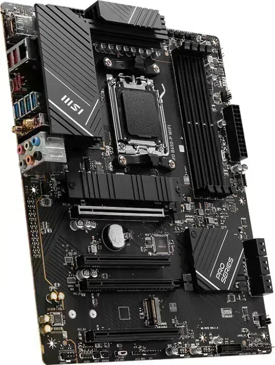 Материнская плата MSI PRO B650-P WIFI Socket AM5 AMD B650 4xDDR5 ATX AC`97 8ch(7.1) 2.5Gg RAID+HDMI+DP