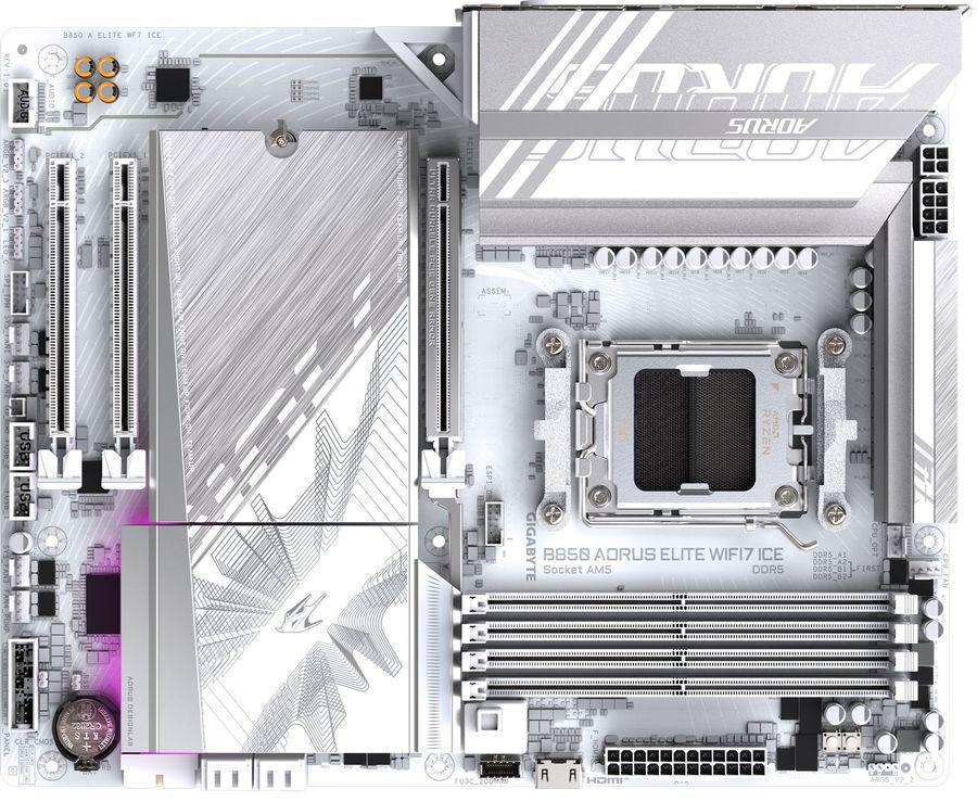 Материнская плата Gigabyte B850 AORUS ELITE WIFI7 ICE Socket AM5 AMD B850 4xDDR5 ATX AC`97 8ch(7.1) 2.5Gg RAID+DP