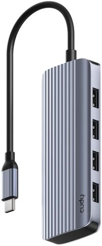 Разветвитель USB-C Cudy UH500 4порт. серебристый