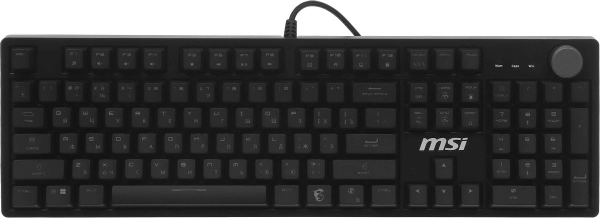 Клавиатура MSI GK320 механическая черный USB Multimedia for gamer LED (S11-04RU259-HH9) кабель 1.6м