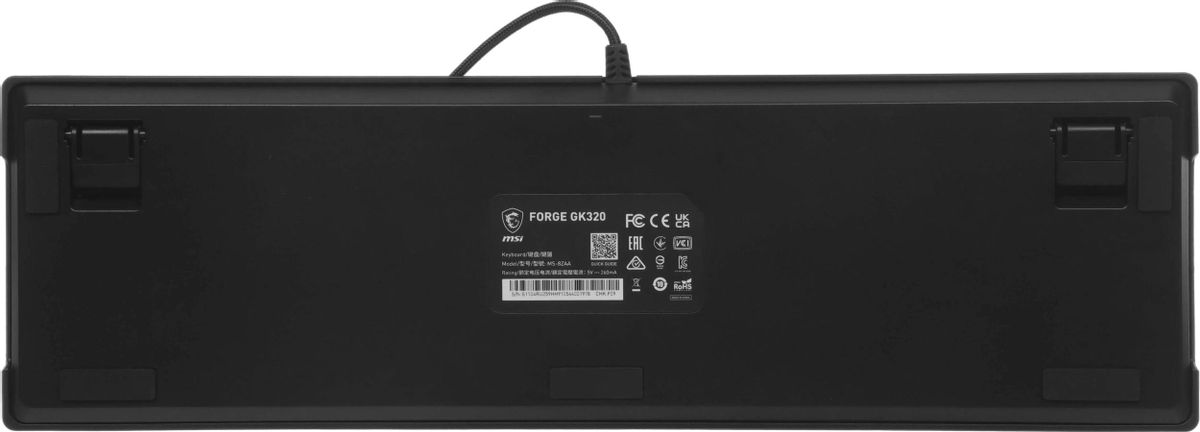 Клавиатура MSI GK320 механическая черный USB Multimedia for gamer LED (S11-04RU259-HH9) кабель 1.6м