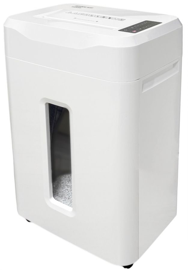 Шредер Office Kit S225 1,9х12 белый (секр.P-5) фрагменты 18лист. 35лтр. скобы пл.карты CD