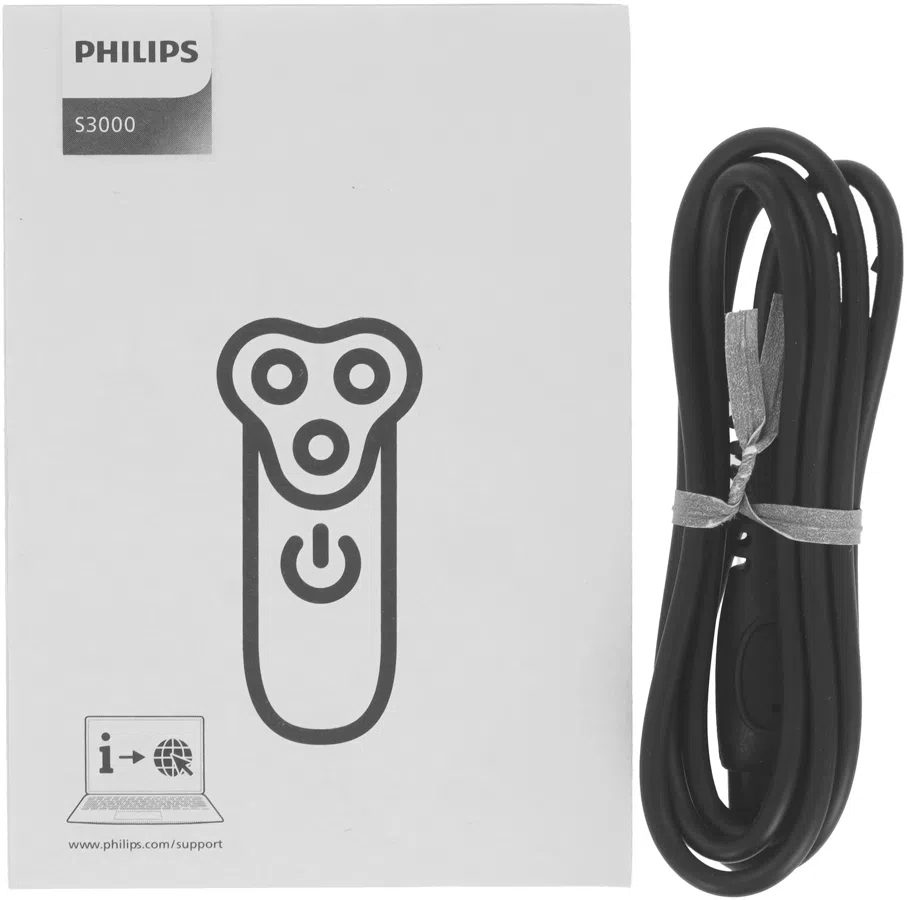 Бритва роторная Philips Series 3000 S3244/12 реж.эл.:3 питан.:аккум. серый