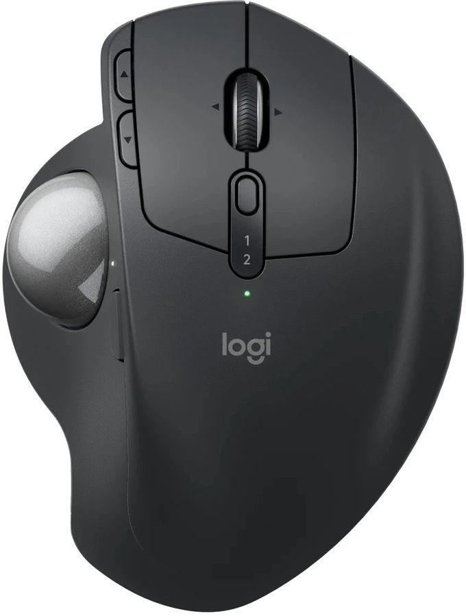 Трекбол Logitech Trackball MX Ergo S графитовый оптическая 2048dpi silent беспров. BT/Radio USB 8but (910-007263)