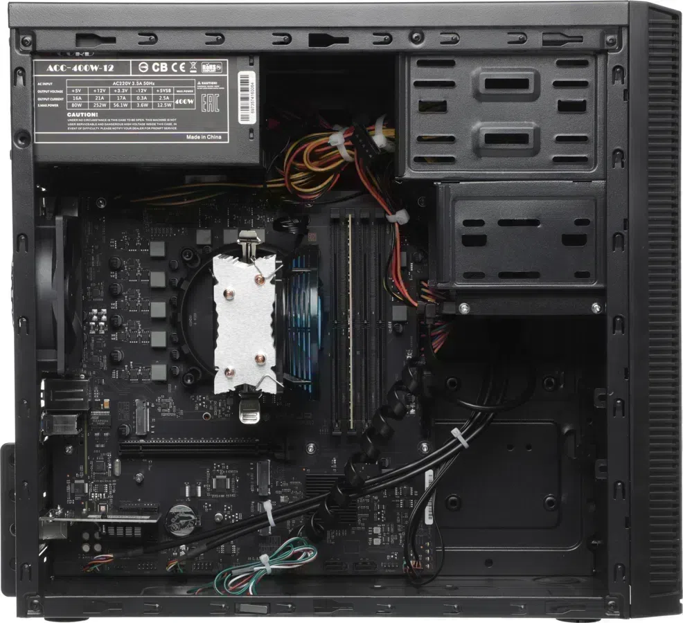 ПК Amur Нарвал B7I21 АМУЕ.466219.002 MT i3 12100 (3.3) 16Gb SSD512Gb UHDG 730 FreeDOS 2.5xGbitEth+1xGbitEth 400W мышь клавиатура черный (RUS) (АМУЕ.466219.002 2147008)