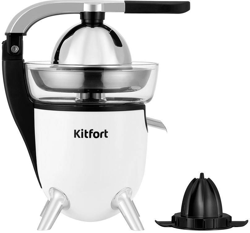 Соковыжималка цитрусовая Kitfort КТ-1168 100Вт рез.сок.:250мл. белый/черный