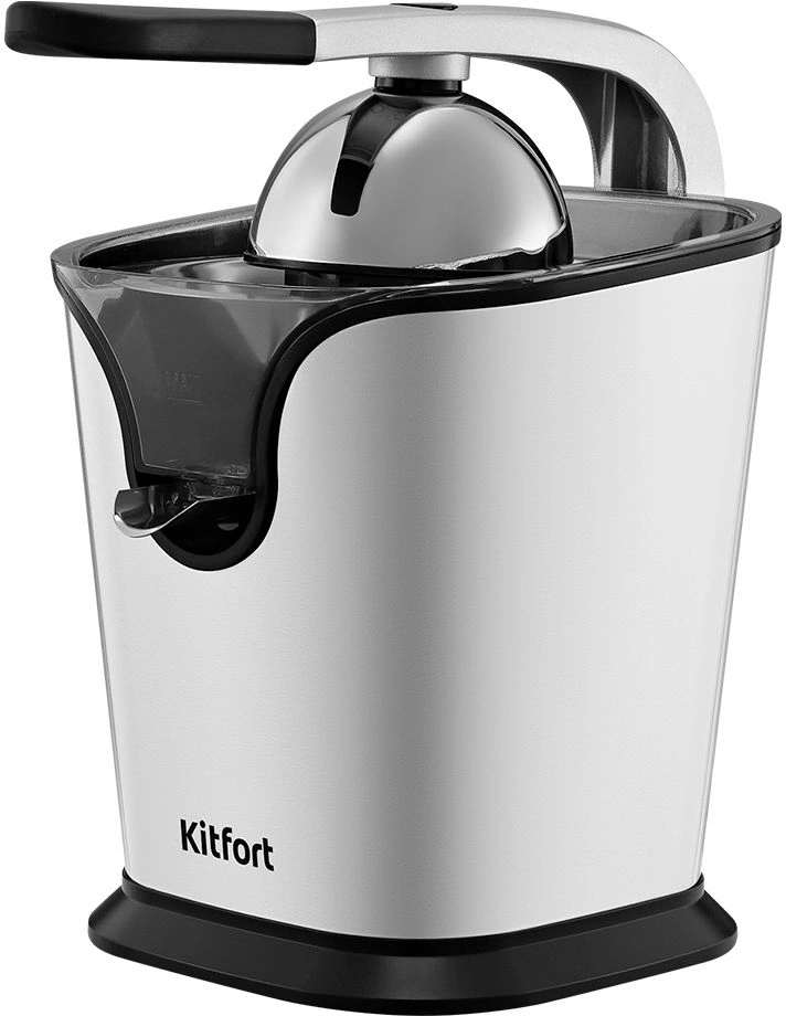 Соковыжималка цитрусовая Kitfort КТ-1169 160Вт рез.сок.:350мл. нержавеющая сталь/черный