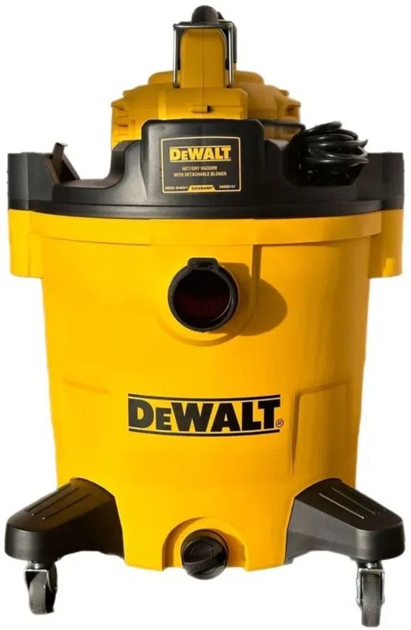 Строительный пылесос DeWalt DXV245P 1400Вт (уборка: сухая/влажная/выдув/сбор воды) желтый
