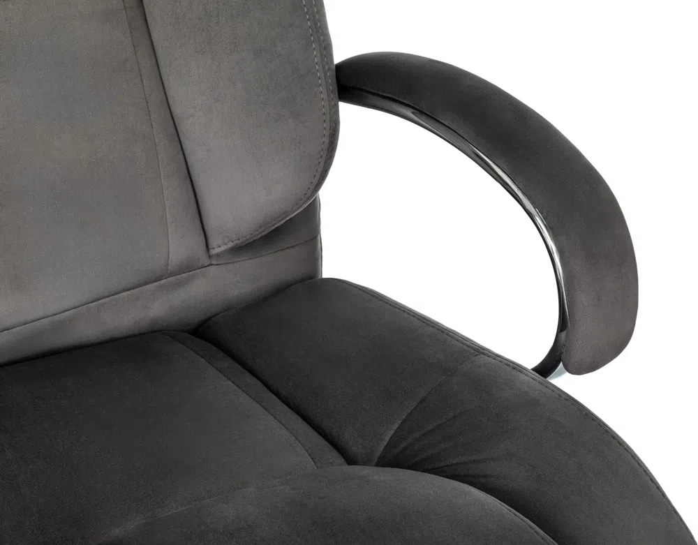 Кресло руководителя Бюрократ T-9925SL Fabric темно-серый Holland 18 крестов. металл хром
