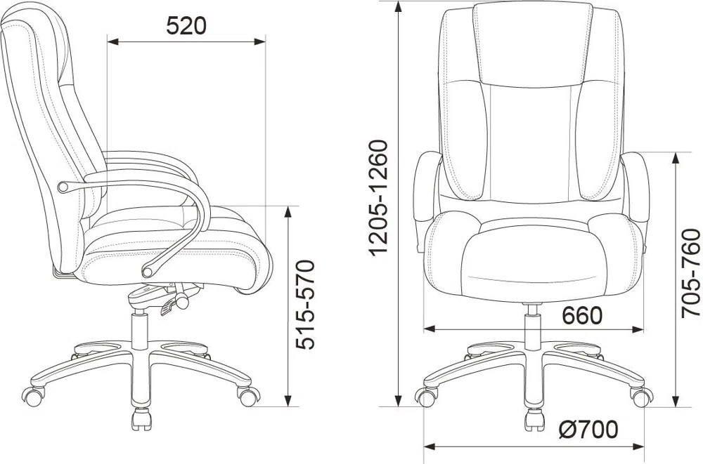 Кресло руководителя Бюрократ T-9925SL Fabric темно-серый Holland 18 крестов. металл хром