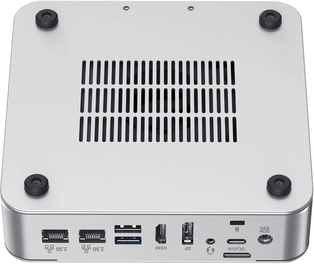 Неттоп Acer Gadget E10 ERBox X Ryzen 7 H 255 (3.8) 16Gb SSD512Gb 780M Windows 11 Pro 2x2.5GbitEth WiFi BT 120W серебристый