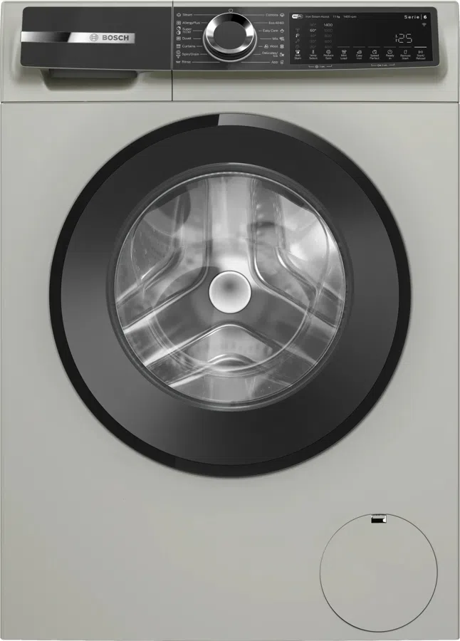 Стиральная машина Bosch Serie 6 WGK264ZXME пан.англ. загр.фронтальная макс.:11кг серый