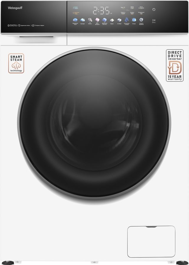 Стиральная машина Weissgauff WMD 62210 Direct Drive Touch Inverter Steam класс: B загр.фронтальная макс.:10.5кг (с сушкой) белый инвертор