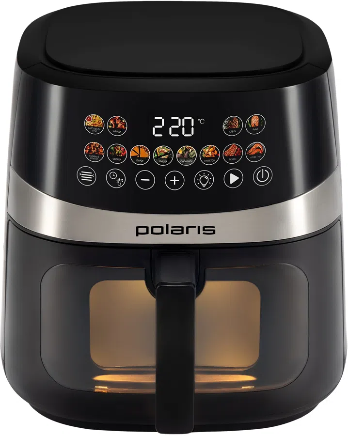 Аэрогриль Polaris PAF 8005W 7.5л 1800Вт черный (026987)