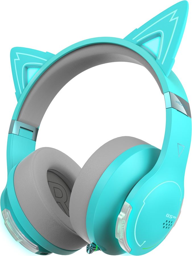 Наушники с микрофоном Edifier G5BT Cat бирюзовый мониторные BT оголовье (G5BT)