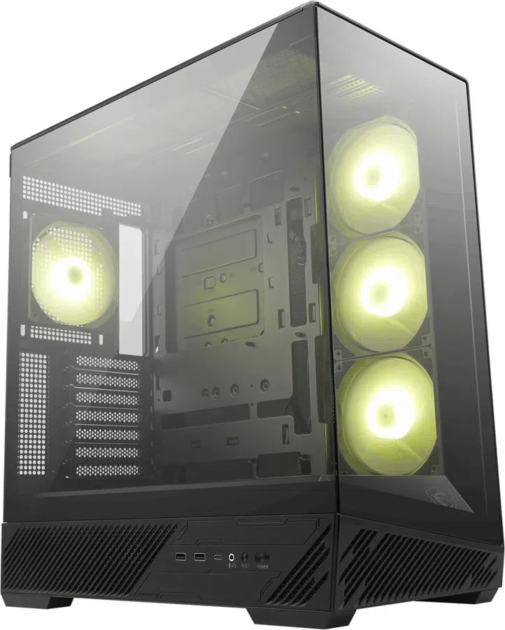 Корпус MSI MAG Pano 130R PZ черный без БП ATX 6x120mm 2x140mm 2xUSB3.0 audio AirDuct bott PSU