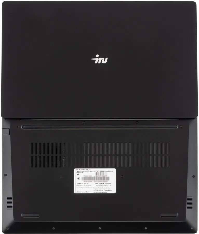 Ноутбук IRU Strato 15ALID5 Core i7 13620H 16Gb SSD512Gb Intel UHD Graphics 15.6" IPS FHD (1920x1080) Windows 11 Pro black WiFi BT Cam 6000mAh (2150076)