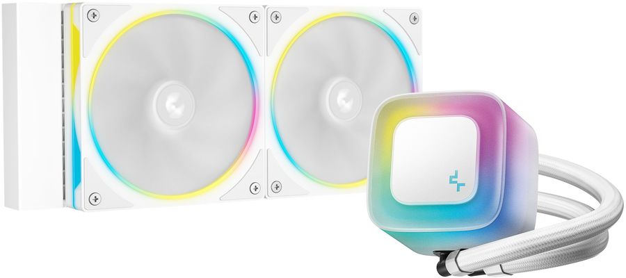 Система водяного охлаждения Deepcool LE240 Pro ARGB Soc-AM5/AM4/1200/1700/1851 белый 4-pin 28.2-36.07dB Al 280W 1347gr Ret (R-LE240PRO-WHAMMC-G-1)