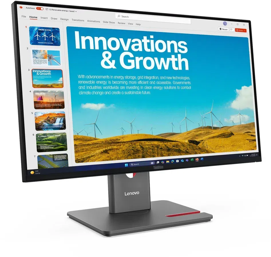 Монитор Lenovo 23.8" ThinkVision P24QD-40 черный IPS LED 16:9 HDMI матовая HAS Piv 300cd 178гр/178гр 2560x1440 120Hz DP QHD USB 5.6кг