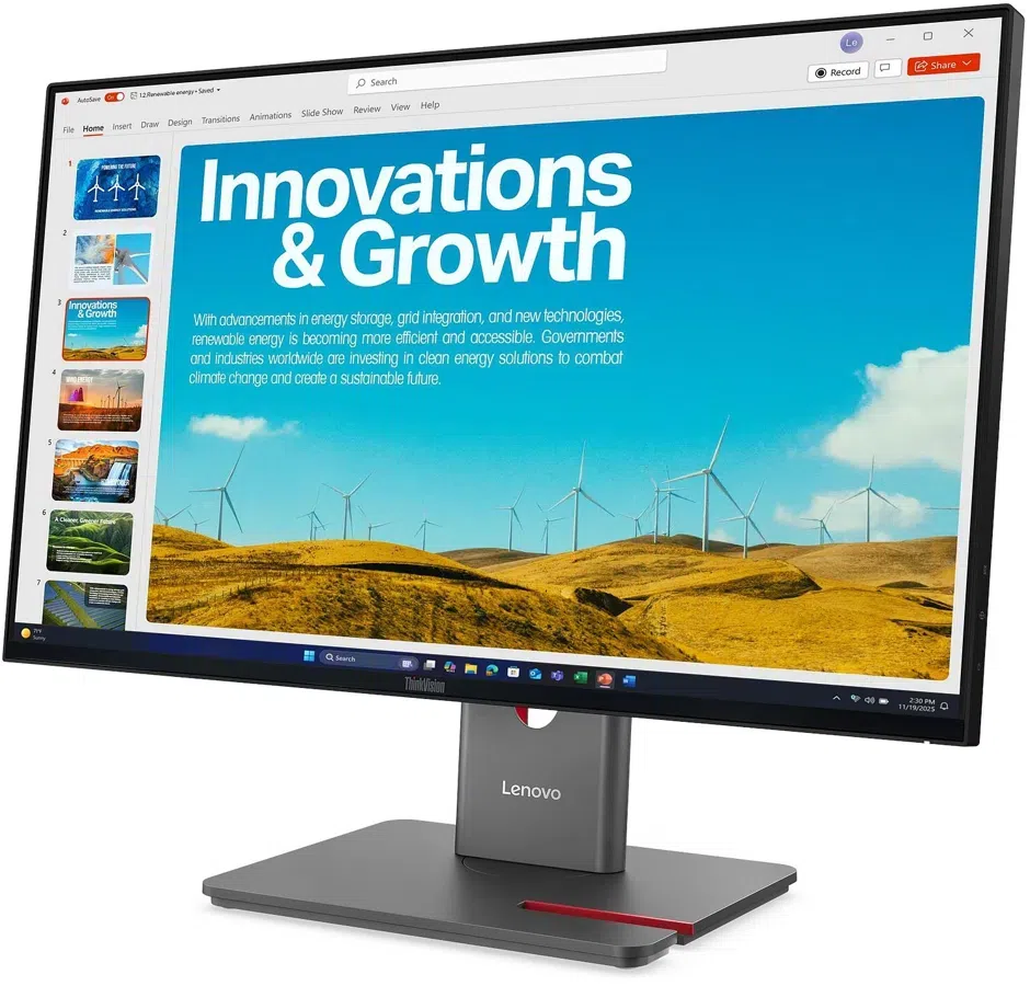 Монитор Lenovo 23.8" ThinkVision P24QD-40 черный IPS LED 16:9 HDMI матовая HAS Piv 300cd 178гр/178гр 2560x1440 120Hz DP QHD USB 5.6кг