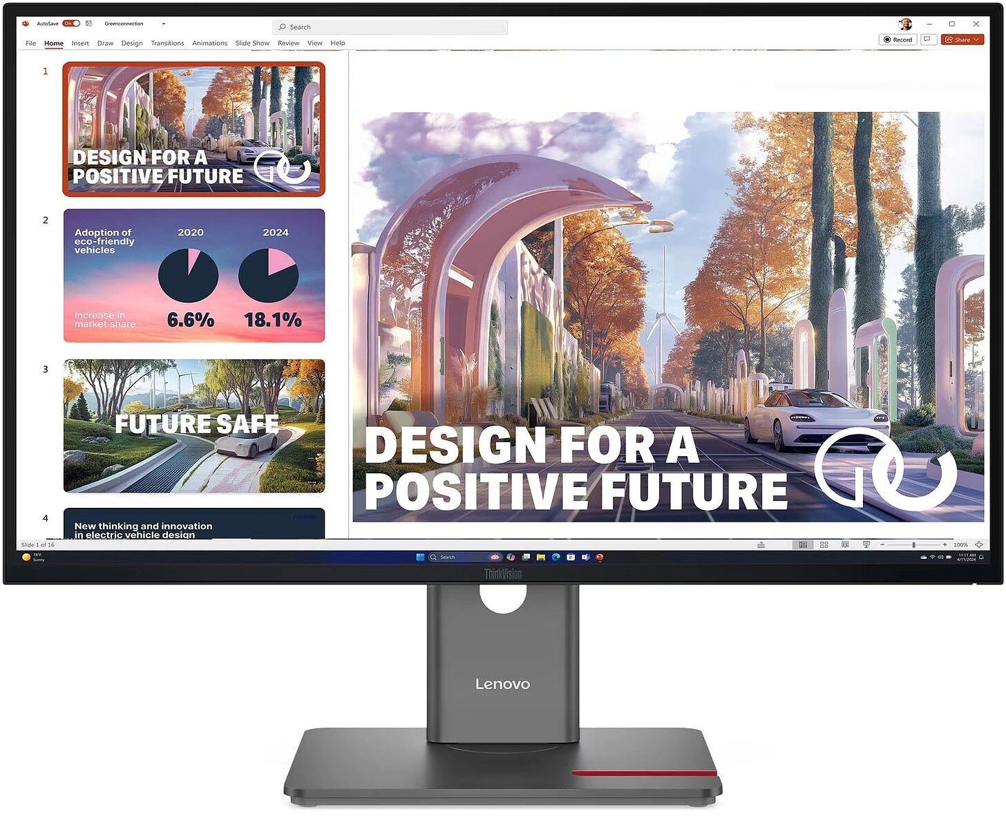Монитор Lenovo 27" ThinkVision P27QD-40 черный IPS LED 4ms 16:9 HDMI матовая HAS Piv 350cd 178гр/178гр 2560x1440 120Hz DP QHD USB 6.8кг