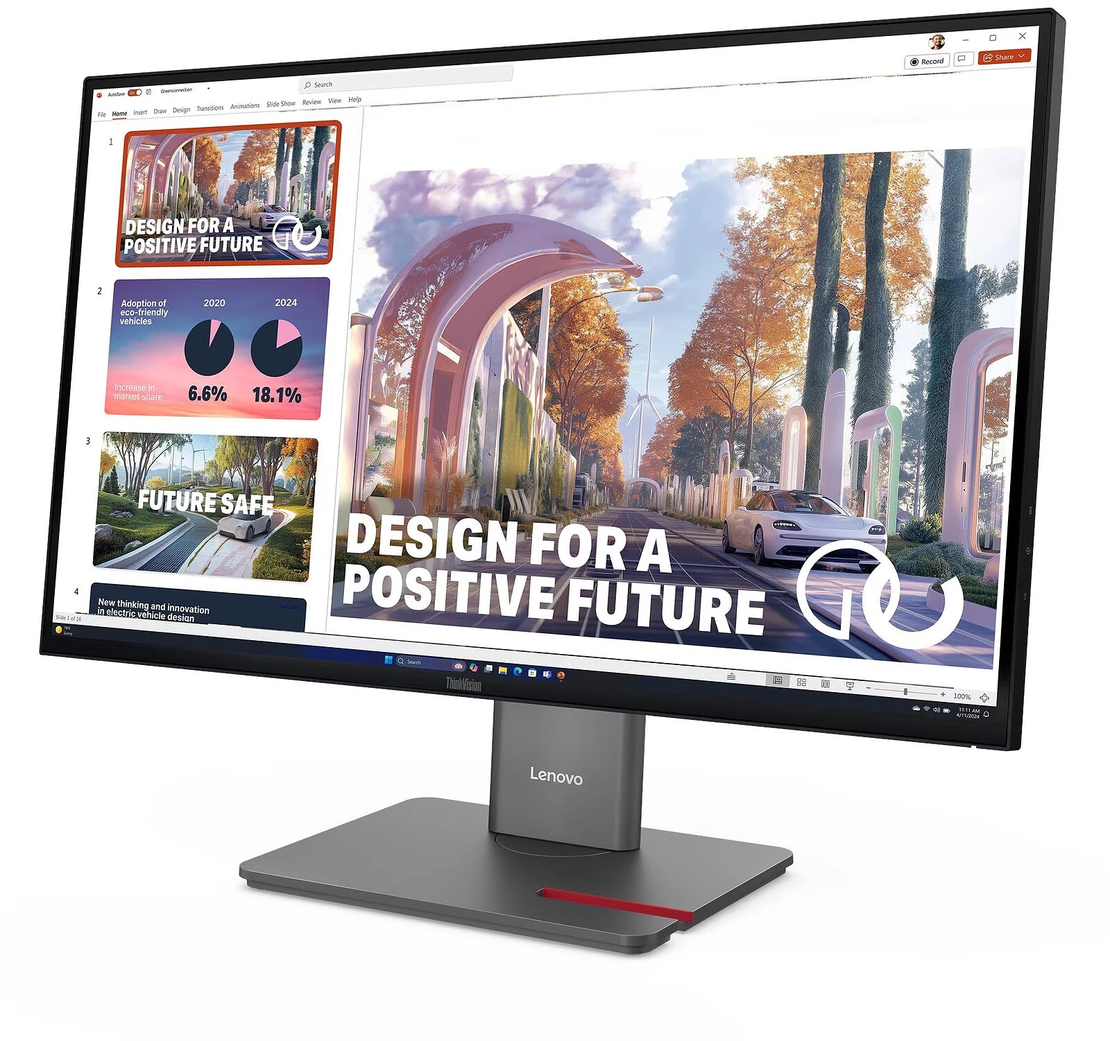 Монитор Lenovo 27" ThinkVision P27QD-40 черный IPS LED 4ms 16:9 HDMI матовая HAS Piv 350cd 178гр/178гр 2560x1440 120Hz DP QHD USB 6.8кг