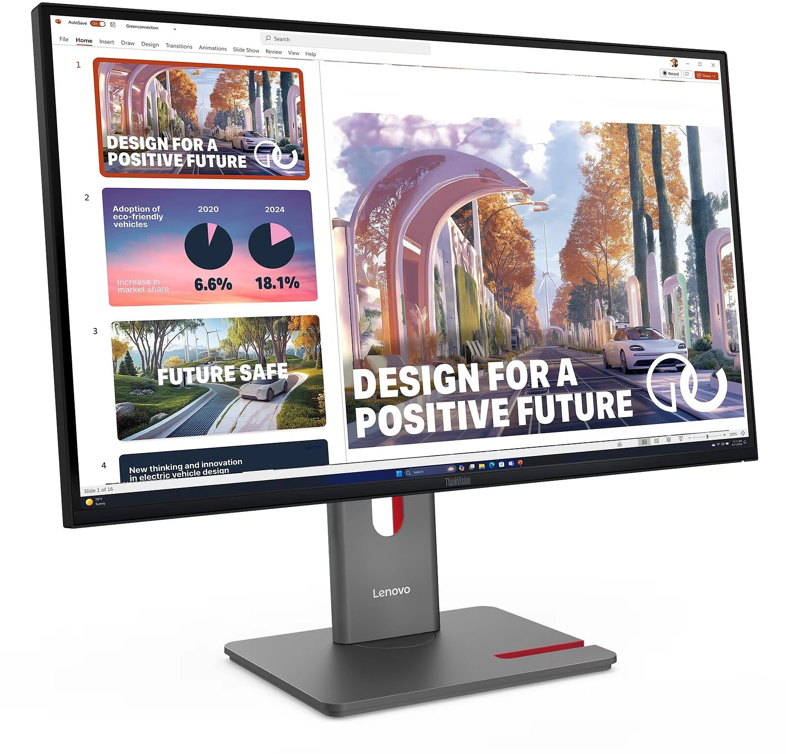Монитор Lenovo 27" ThinkVision P27QD-40 черный IPS LED 4ms 16:9 HDMI матовая HAS Piv 350cd 178гр/178гр 2560x1440 120Hz DP QHD USB 6.8кг