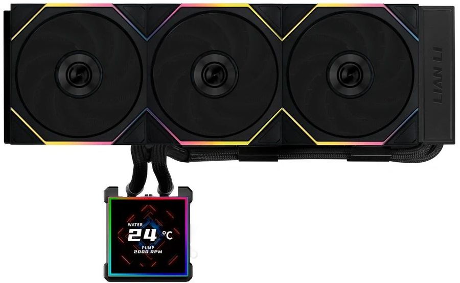 Система водяного охлаждения Lian-Li HydroShift II LCD-S 360TL ARGB Soc-AM5/AM4/1700/1851 черный 4-pin 33dB Al+Cu LCD Ret (G89.GHS2LCDS36TB.R0)