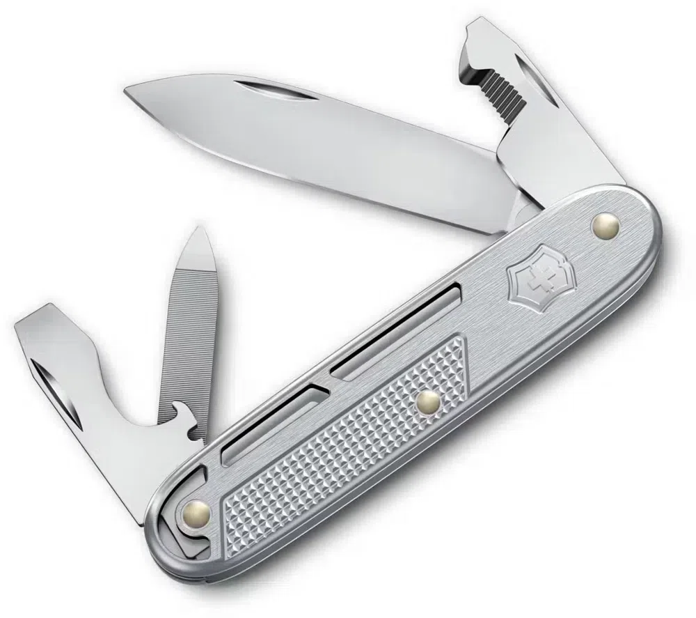 Нож перочинный Victorinox Synergy Alox (0.8216.26) 93мм 9функц. серебристый