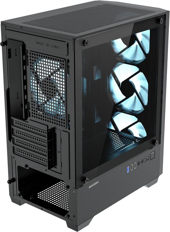 Корпус Accord ACC-195M черный без БП mATX 8x120mm 2xUSB2.0 1xUSB3.0 audio bott PSU