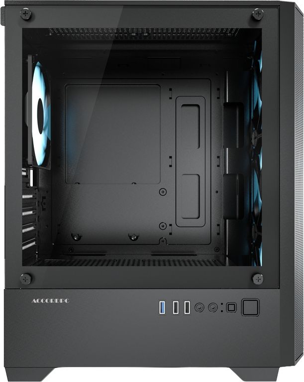 Корпус Accord ACC-195M черный без БП mATX 8x120mm 2xUSB2.0 1xUSB3.0 audio bott PSU