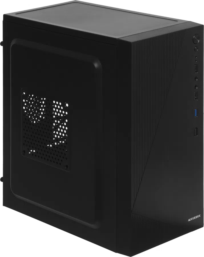 Корпус Accord ACC-XA09 черный без БП mATX 1x80mm 1x120mm 2xUSB2.0 1xUSB3.0 audio bott PSU