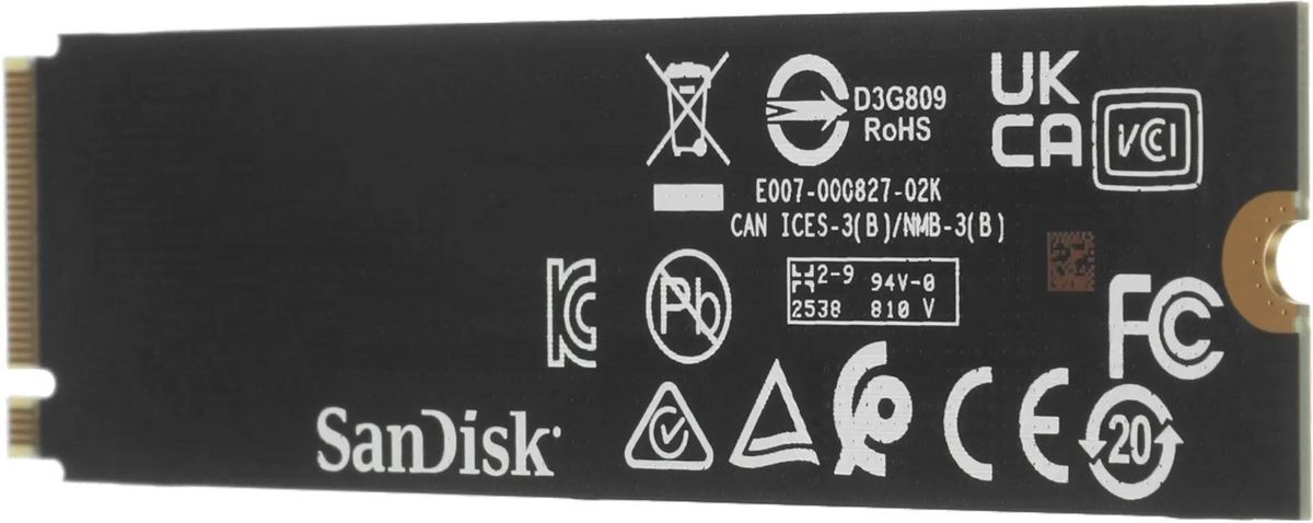 Накопитель SSD WD PCIe 4.0 x4 2TB WDS200T4X0E Black SN7100 M.2 2280 7250/6900