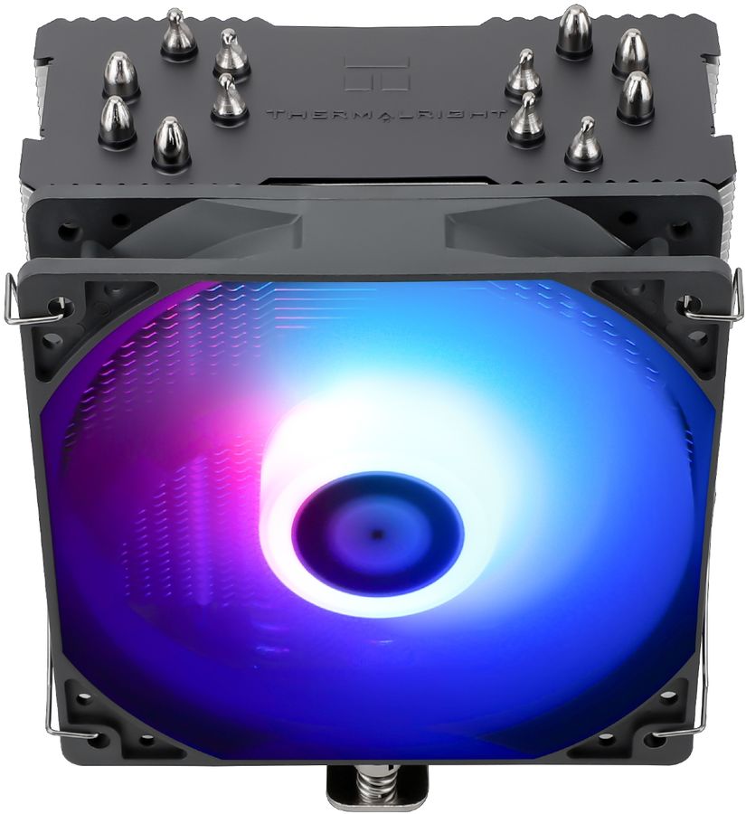 Устройство охлаждения(кулер) Thermalright Burst Assassin 120 ARGB Soc-AM5/AM4/1200/1700/1851 серебристый/черный 4-pin 25.6dB Al+Cu 510gr Ret (BA120-ARGB)