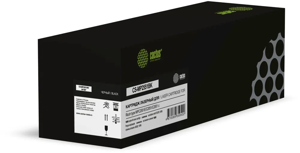 Картридж лазерный Cactus CS-MP2551BK 841587 черный (10000стр.) для Ricoh type MPC2551E/C2051/С2551 с чипом