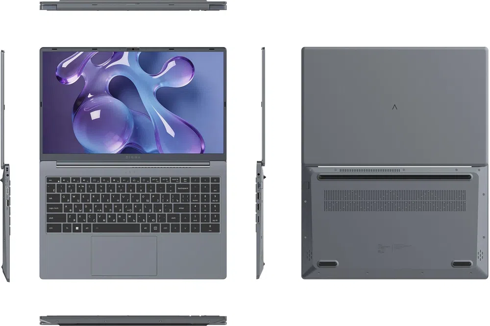 Ноутбук Digma Nova Ryzen 5 3500U 16Gb SSD512Gb AMD Radeon Vega 8 15.6" IPS FHD (1920x1080) Windows 11 Pro grey WiFi BT Cam 6000mAh (DN15R5-ADXW11)